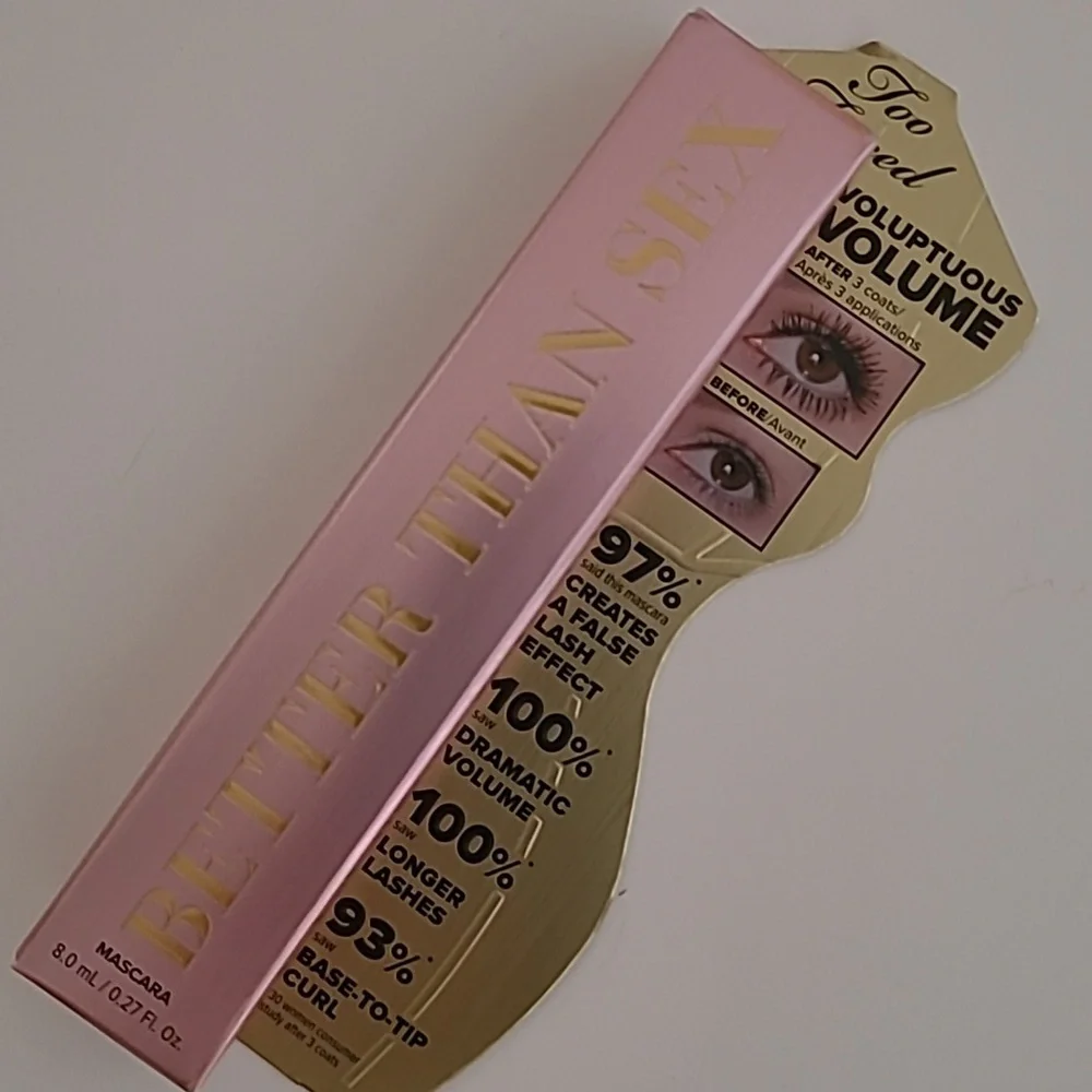 Too Faced NIB Better Than Sex Black Mascara